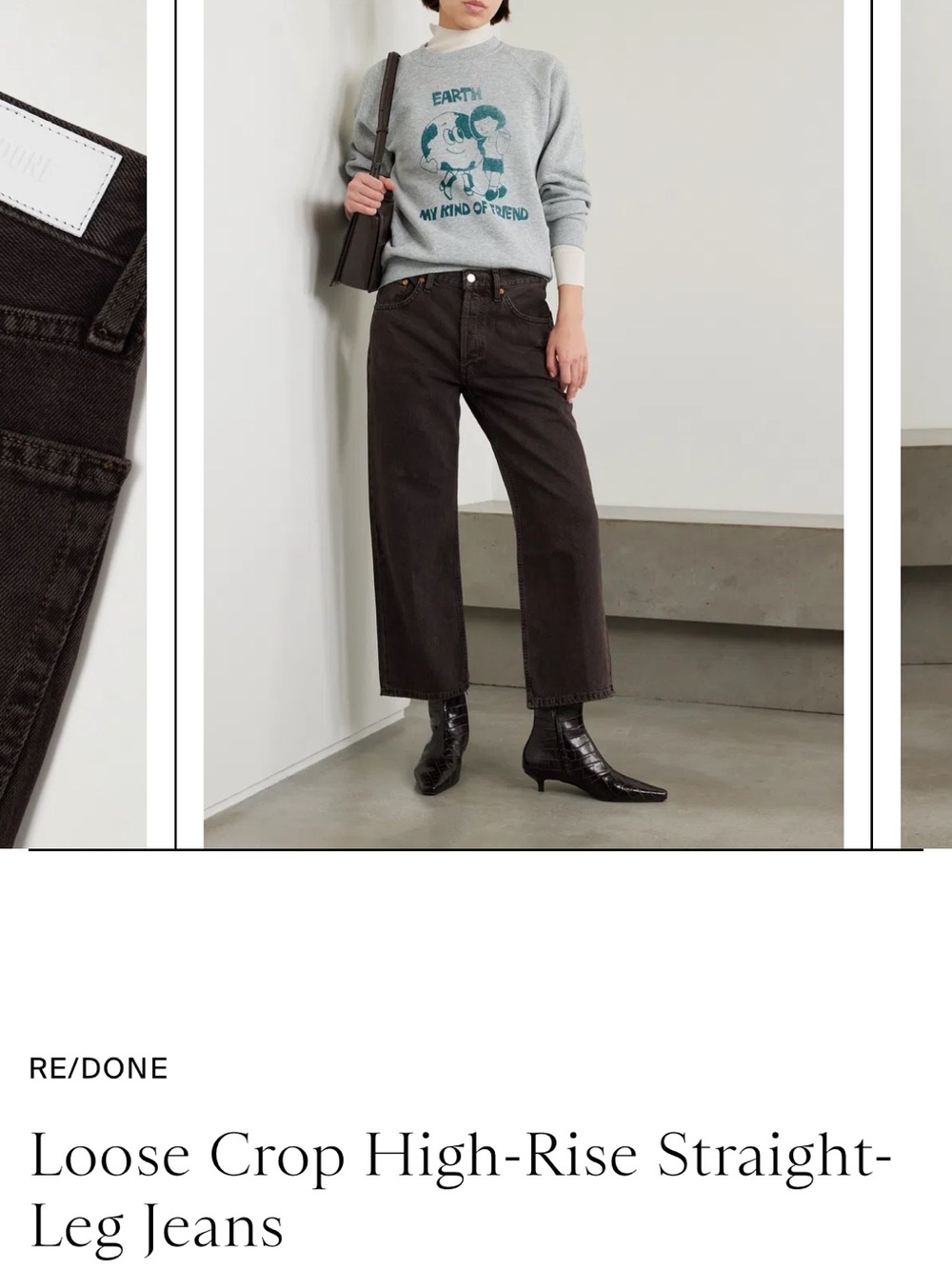 Re/Done Women's Brown High-Rise Jeans